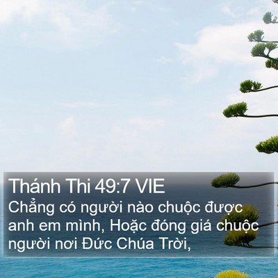Thánh Thi 49:7 VIE Bible Verse Image