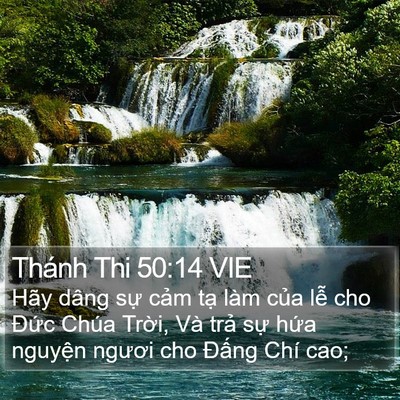 Thánh Thi 50:14 VIE Bible Verse Image