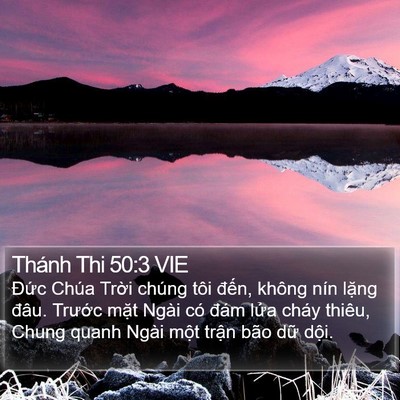 Thánh Thi 50:3 VIE Bible Verse Image