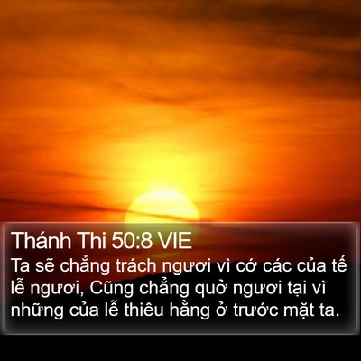 Thánh Thi 50:8 VIE Bible Verse Image