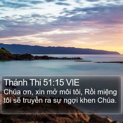 Thánh Thi 51:15 VIE Bible Verse Image