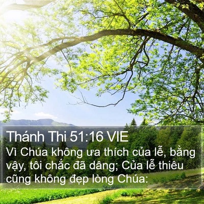 Thánh Thi 51:16 VIE Bible Verse Image