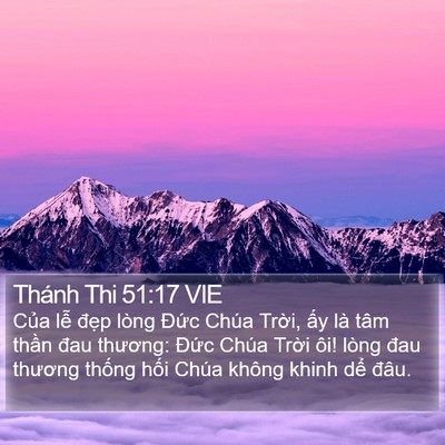 Thánh Thi 51:17 VIE Bible Verse Image