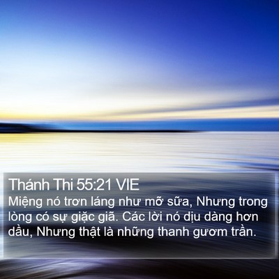 Thánh Thi 55:21 VIE Bible Verse Image