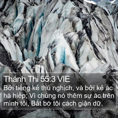 Thánh Thi 55:3 VIE Bible Verse Image