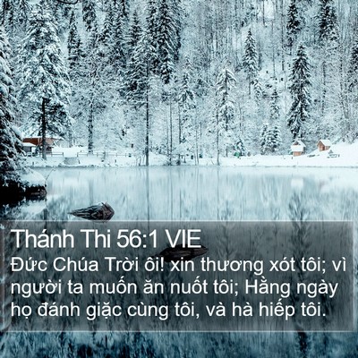 Thánh Thi 56:1 VIE Bible Verse Image