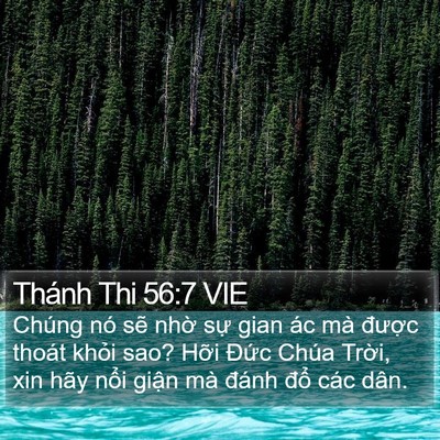 Thánh Thi 56:7 VIE Bible Verse Image