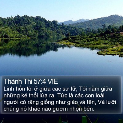 Thánh Thi 57:4 VIE Bible Verse Image