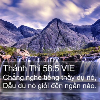 Thánh Thi 58:5 VIE Bible Verse Image