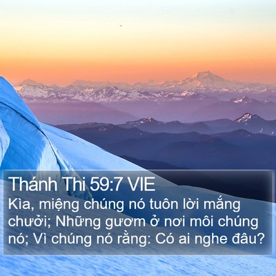 Thánh Thi 59:7 VIE Bible Verse Image
