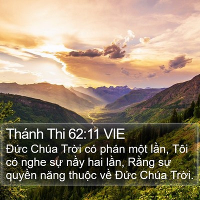 Thánh Thi 62:11 VIE Bible Verse Image