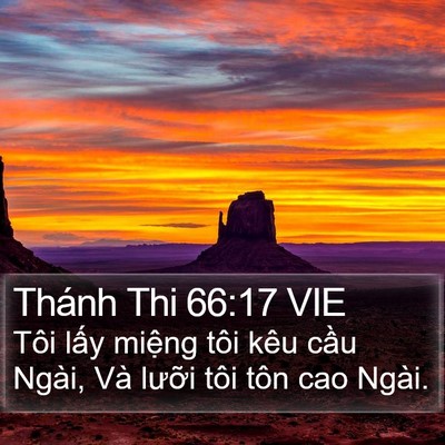 Thánh Thi 66:17 VIE Bible Verse Image