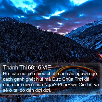 Thánh Thi 68:16 VIE Bible Verse Image