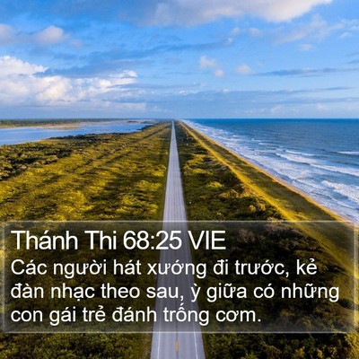 Thánh Thi 68:25 VIE Bible Verse Image