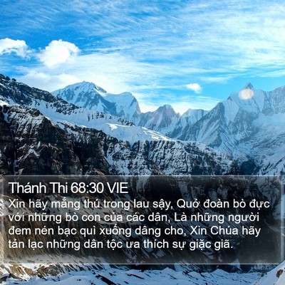 Thánh Thi 68:30 VIE Bible Verse Image