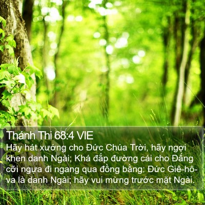 Thánh Thi 68:4 VIE Bible Verse Image