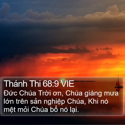 Thánh Thi 68:9 VIE Bible Verse Image