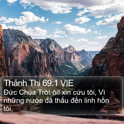 Thánh Thi 69:1 VIE Bible Verse Image