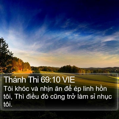 Thánh Thi 69:10 VIE Bible Verse Image