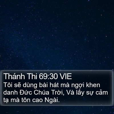 Thánh Thi 69:30 VIE Bible Verse Image