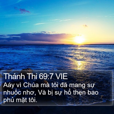 Thánh Thi 69:7 VIE Bible Verse Image