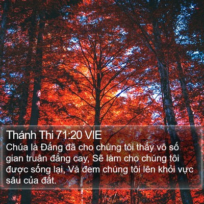 Thánh Thi 71:20 VIE Bible Verse Image