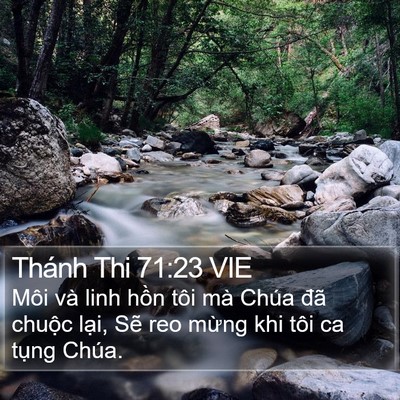 Thánh Thi 71:23 VIE Bible Verse Image