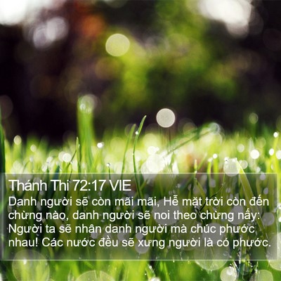 Thánh Thi 72:17 VIE Bible Verse Image