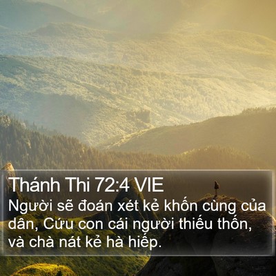 Thánh Thi 72:4 VIE Bible Verse Image