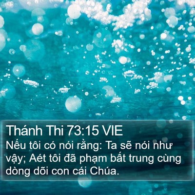Thánh Thi 73:15 VIE Bible Verse Image