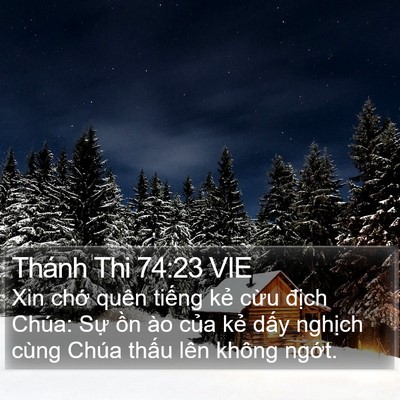 Thánh Thi 74:23 VIE Bible Verse Image
