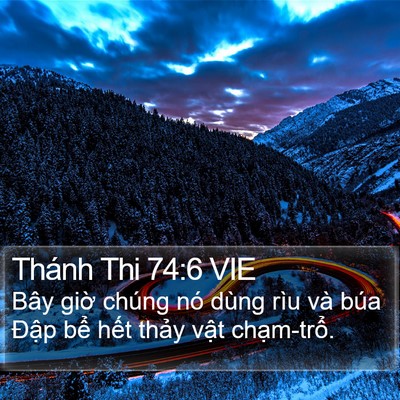 Thánh Thi 74:6 VIE Bible Verse Image