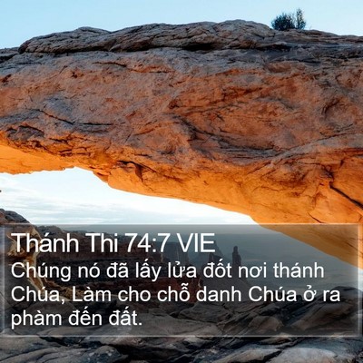 Thánh Thi 74:7 VIE Bible Verse Image