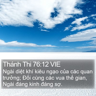 Thánh Thi 76:12 VIE Bible Verse Image