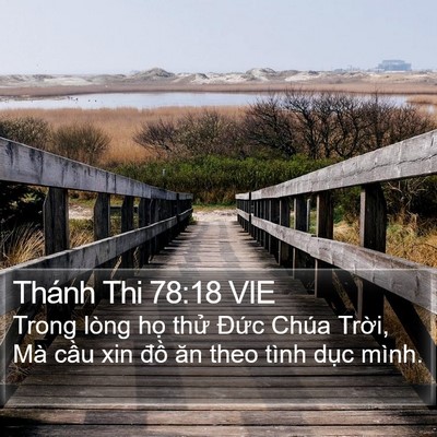 Thánh Thi 78:18 VIE Bible Verse Image