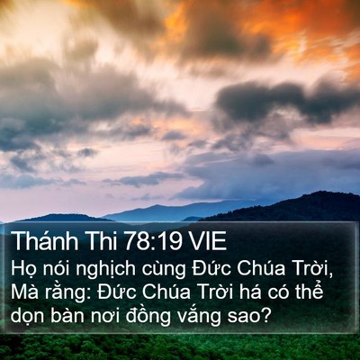 Thánh Thi 78:19 VIE Bible Verse Image