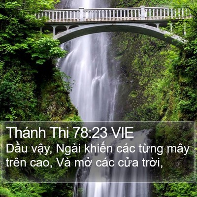 Thánh Thi 78:23 VIE Bible Verse Image