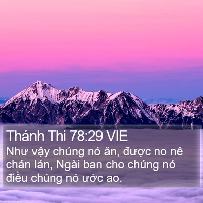 Thánh Thi 78:29 VIE Bible Verse Image