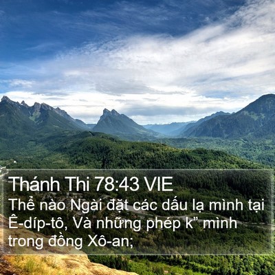 Thánh Thi 78:43 VIE Bible Verse Image