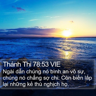Thánh Thi 78:53 VIE Bible Verse Image