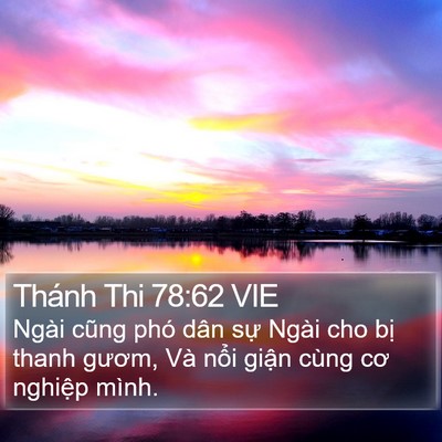 Thánh Thi 78:62 VIE Bible Verse Image