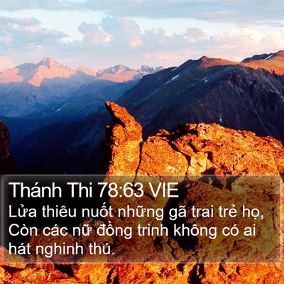 Thánh Thi 78:63 VIE Bible Verse Image