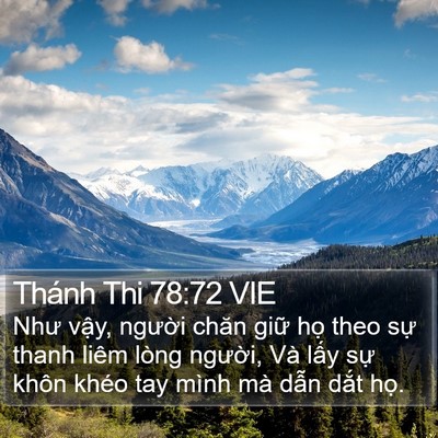 Thánh Thi 78:72 VIE Bible Verse Image