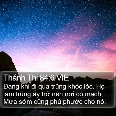 Thánh Thi 84:6 VIE Bible Verse Image