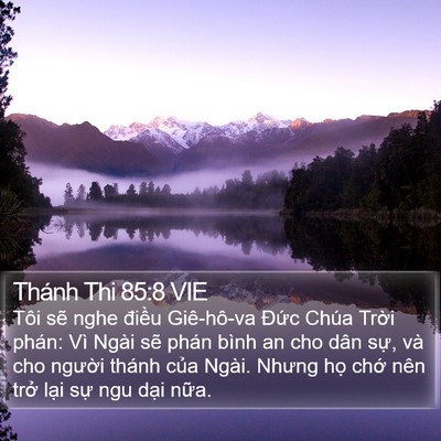 Thánh Thi 85:8 VIE Bible Verse Image