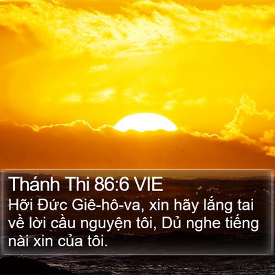Thánh Thi 86:6 VIE Bible Verse Image