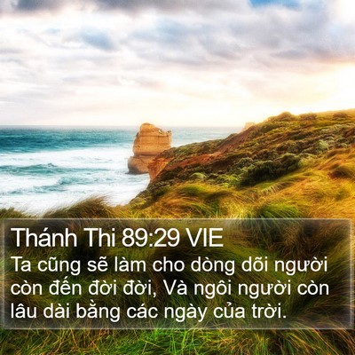 Thánh Thi 89:29 VIE Bible Verse Image
