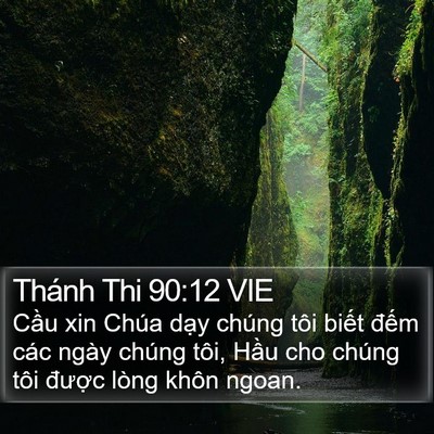 Thánh Thi 90:12 VIE Bible Verse Image