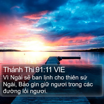 Thánh Thi 91:11 VIE Bible Verse Image