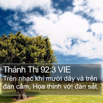 Thánh Thi 92:3 VIE Bible Verse Image